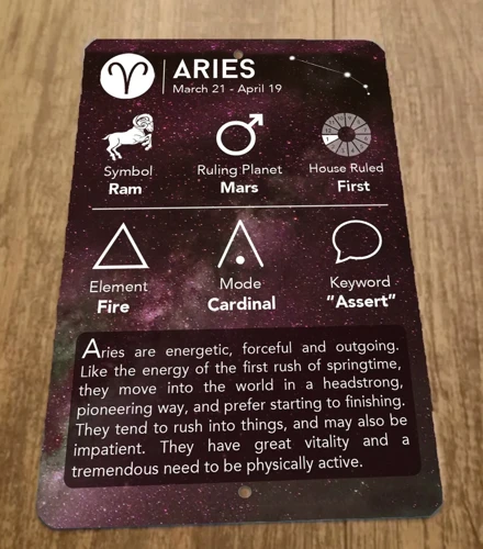 Aries (March 21 - April 19)