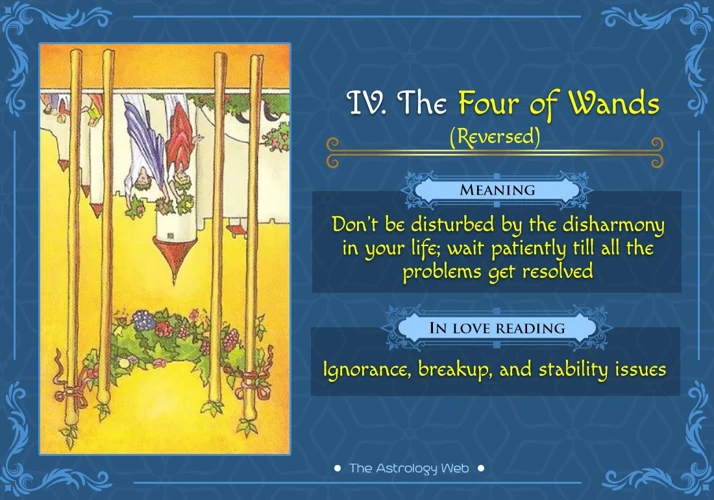 Interpreting The Four Of Wands