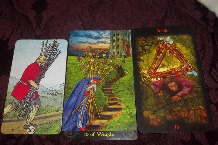 Interpreting The Ten Of Wands In Tarot Spreads